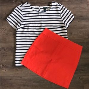 J. Crew Orange Mini Skirt